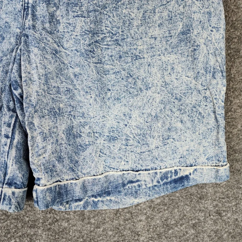 Forelli Internazionale Denim Shorts Womens 18 Acid Wash High Rise Pleated EUC